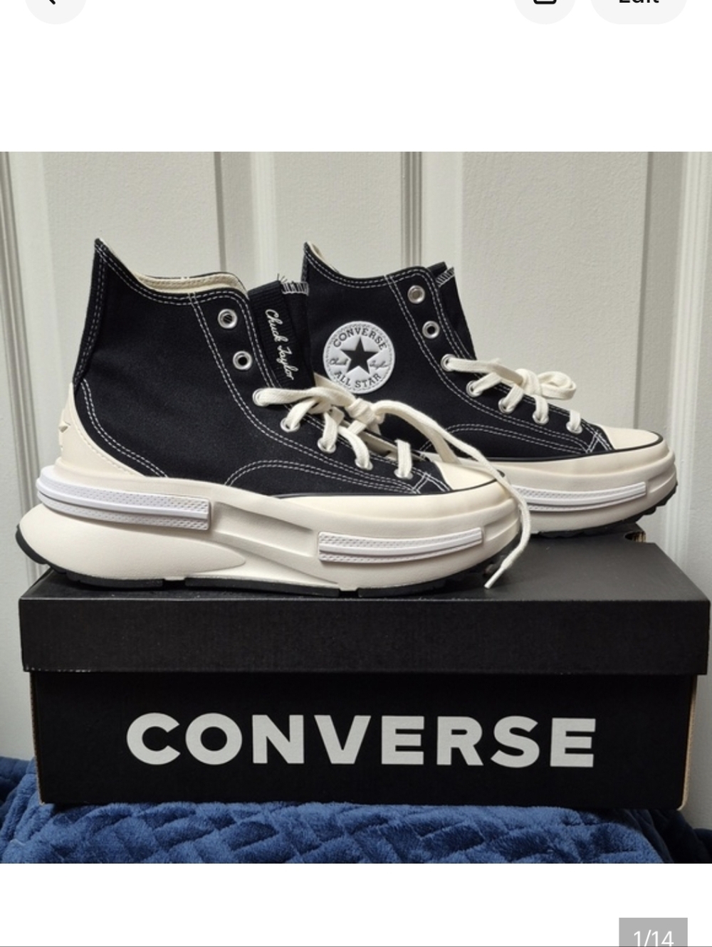 Converse Run Star Legacy CX High Tops In Black Size 6.5M/8W, New In Box